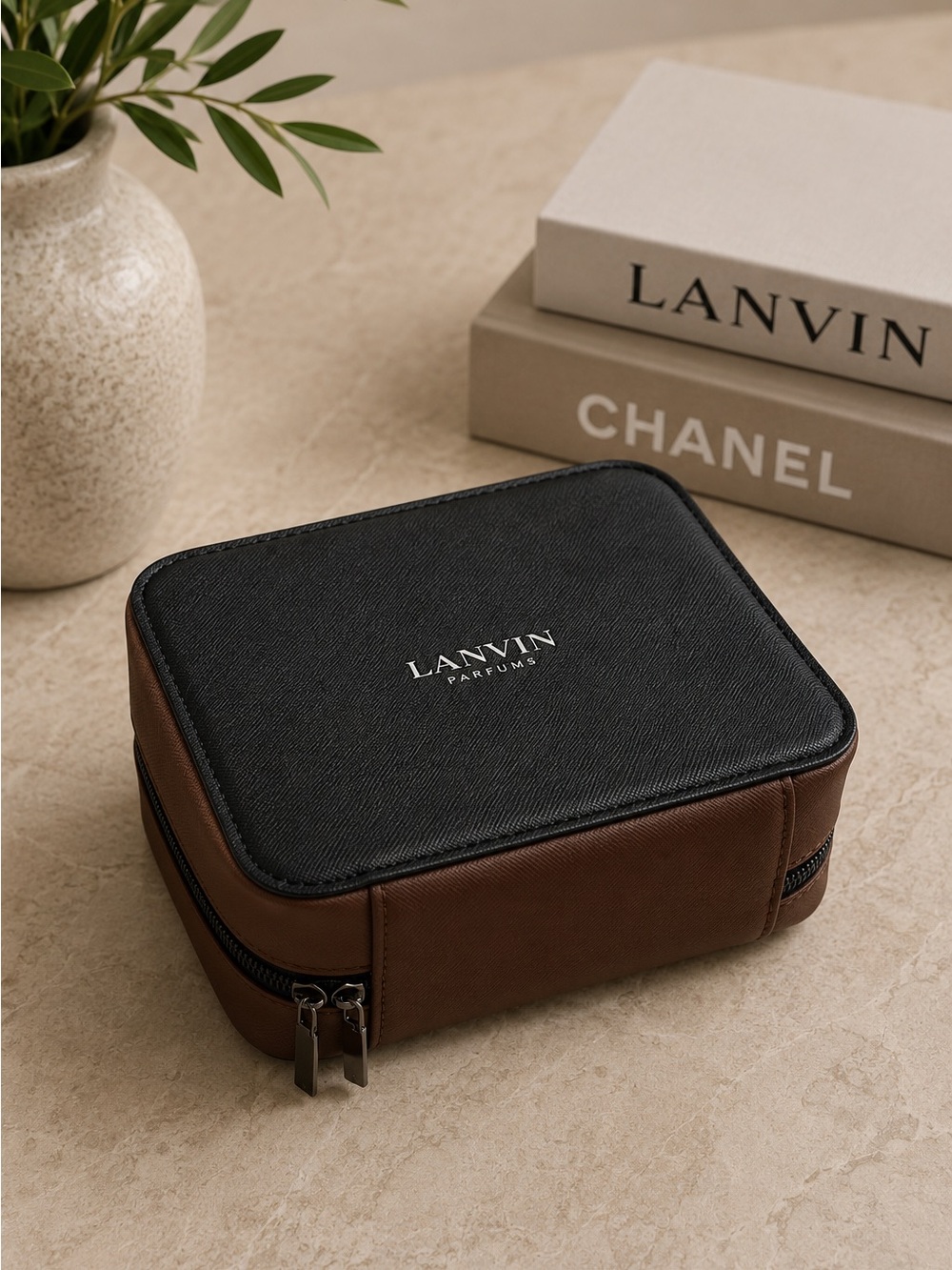 Lanvin Black & Brown Clutch